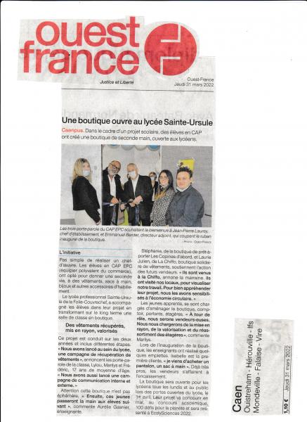 Une boutique au sein du lycée ! Photo de Une boutique au sein du lycée !